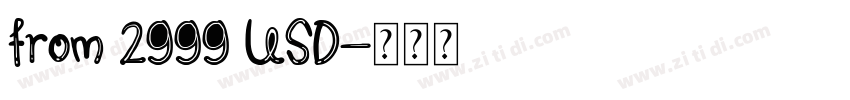 from 2999 USD字体转换